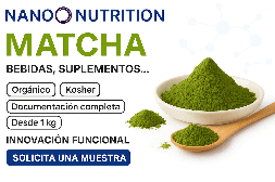 Matcha Orgánica en Polvo Certificación Kosher Nano Nutrition