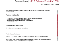 Columnas analiticas para cromatografia de liquidos Protecol C18