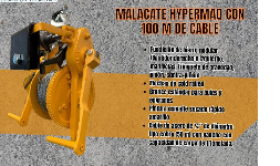 Malacates manuales Hypermaq 100 metros 400 kilos