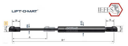 Amortiguadores Industriales 1437ED de 350N