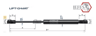Amortiguadores Industriales 1446EC de 700N