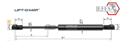 Amortiguadores Industriales 2677NC de 300N