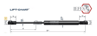 Amortiguadores Industriales 753009 de 400N