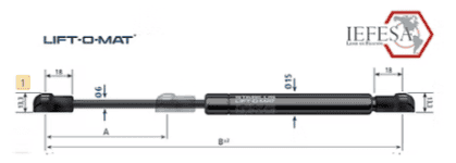 Amortiguadores Industriales 753017 de 700N