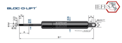Amortiguadores Industriales 8033QB de 500N