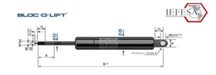 Amortiguadores Industriales 8026QT de 600N