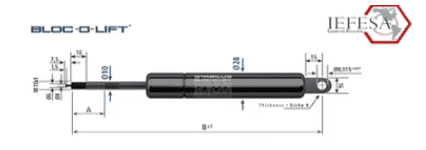 Amortiguadores Industriales 682810 de 200N