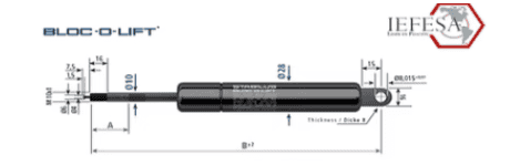 Amortiguadores Industriales 692212 de 800N