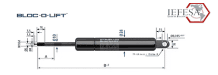 Amortiguadores Industriales 684023 de 200N