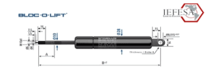 Amortiguadores Industriales 692255 de 800N