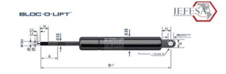 Amortiguadores Industriales 5413HS de 400N