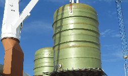 Tanques de fibra de vidrio tipo sedimentador