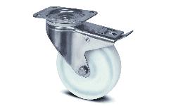 Rodajas industriales 8477UOO100P62 de 100mm inoxidable