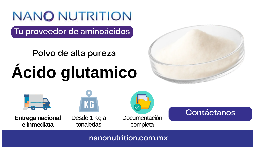 Acido glutámico en polvo para alimentos