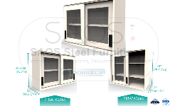 Estantes de laboratorio Vitrina de Colgar Puertas Cristal Enmarcado Corredizas 718AT Alpha Tech