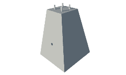 Bases de concreto para postes de metal