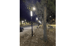 Bolardos modernos con luz led