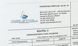Desincrustante para tratamiento correctivo de calderas, hornos y generadores de vapor de agua 20 L