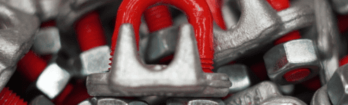 Nudos o grapas (perros) para cable de acero