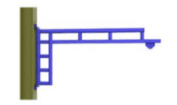 Brazos de carga de riel cerrado a pared marca Gorbel