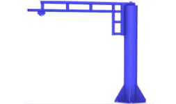Grúas bandera de riel cerrado marca Gorbel