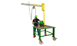 Grúas bandera montada en banco marca Cormac