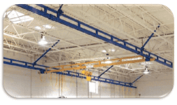 Grúas ergonómicas suspendidas al techo marca Gorbel