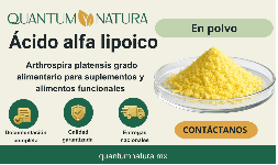 Acido alfa-lipoico en Polvo