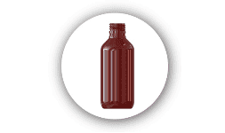Botella Cilíndrica 240ml Ambar Pet