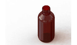 Botella Cilíndrica 240ml Ambar Pet