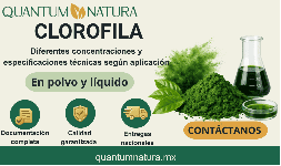 Clorofila líquida y en polvo
