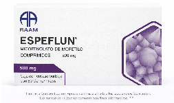 Ácido micofenólico 500 mg Caja con 50 tabletas Genérico