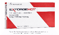 Amlodipino (Exforge HCT), valsartán, hidroclorotiazida 5 mg /160 mg/ 12.5 mg Caja con 28 comprimidos