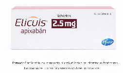 Apixaban (Elicuis) 2.5 mg Caja con 20 tabletas