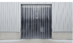 Cortinas hawaianas con costilla transparente para almacenes