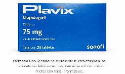 Clopidogrel 75 mg Caja con 28 tabletas