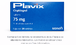 Clopidogrel 75 mg Caja con 28 tabletas Genérico