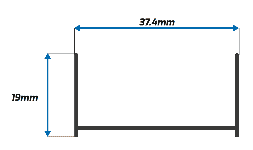 Perfil de Aluminio Jamba Lateral para Cancel de Baño