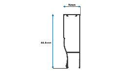 Perfil de Aluminio Marco Semilujo de 1 3/4 para Cancel de Baño