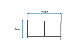 Perfil de Aluminio Riel Inferior para Cancel de Baño