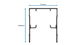 Perfil de Aluminio Riel Superior para Cancel de Baño