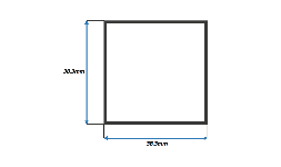 Perfil de Aluminio Cuadrado de 1 1/2