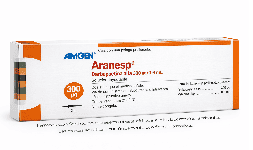 Darbepoetina alfa inyectable (Aranesp) 300 mcg/ 0.6 mL Caja con cuatro jeringas prellenadas 