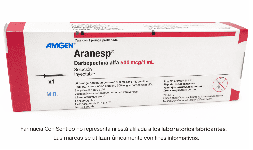 Darbepoetina alfa inyectable 500 mcg/1 mL Caja con cuatro jeringas prellenadas