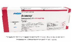 Darbepoetina alfa inyectable 500 mcg/1 mL Caja con cuatro jeringas prellenadas Costo de