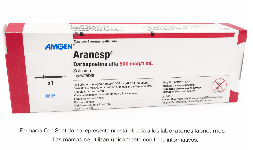 Darbepoetina alfa inyectable 500 mcg/1 mL Caja con cuatro jeringas prellenadas Genérico