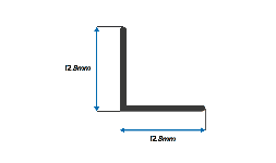 Perfil de Aluminio L 1/2