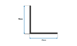 Perfil de Aluminio L de 3/4