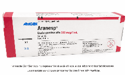 Darbepoetina alfa inyectable (Aranesp) 500 mcg/1 mL Caja con cuatro jeringas prellenadas