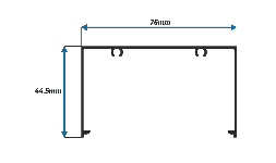 Perfil de Aluminio Bolsa Lisa para Ventana Fija de 3″